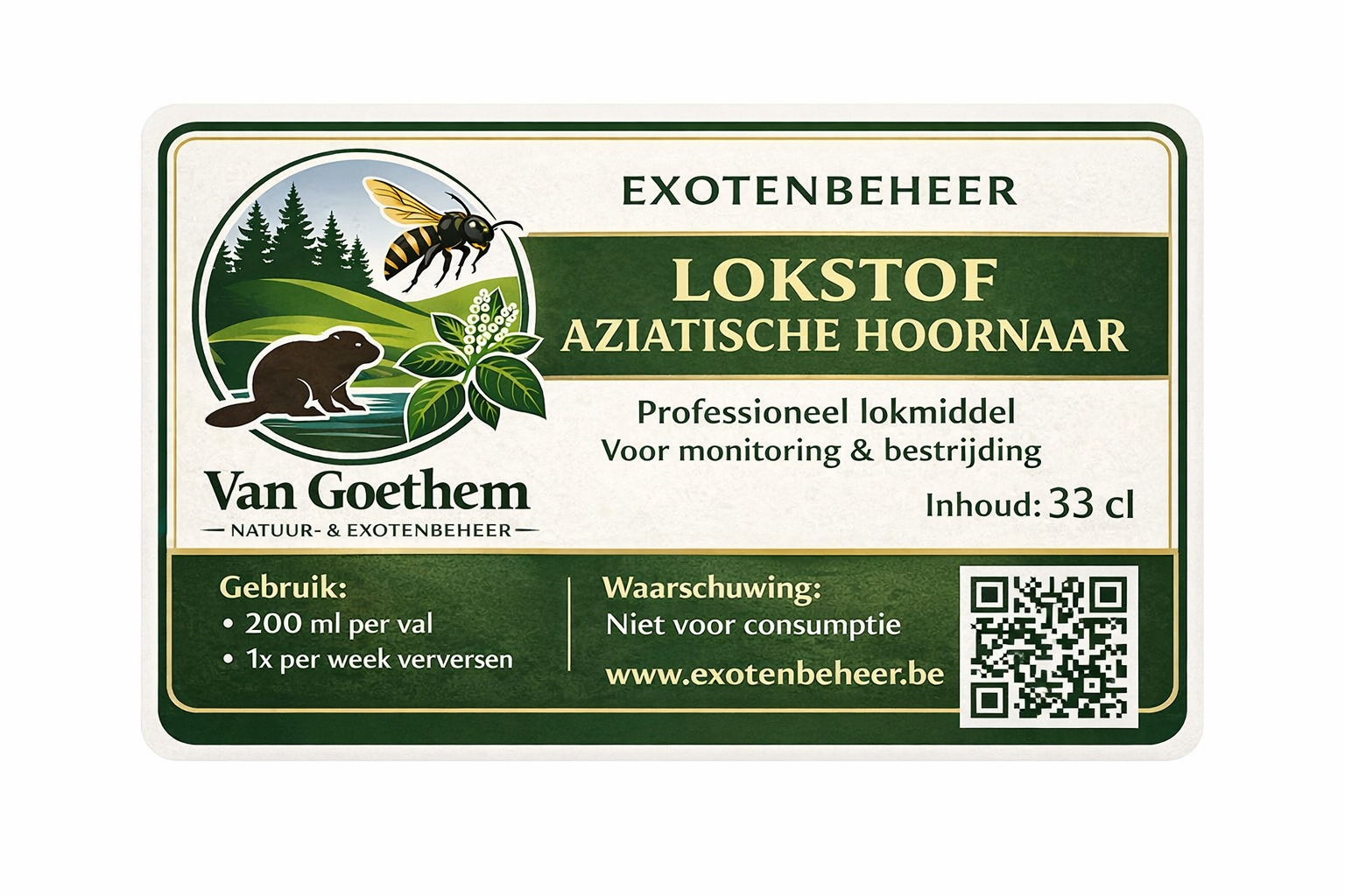 Lokstof Aziatische hoornaars